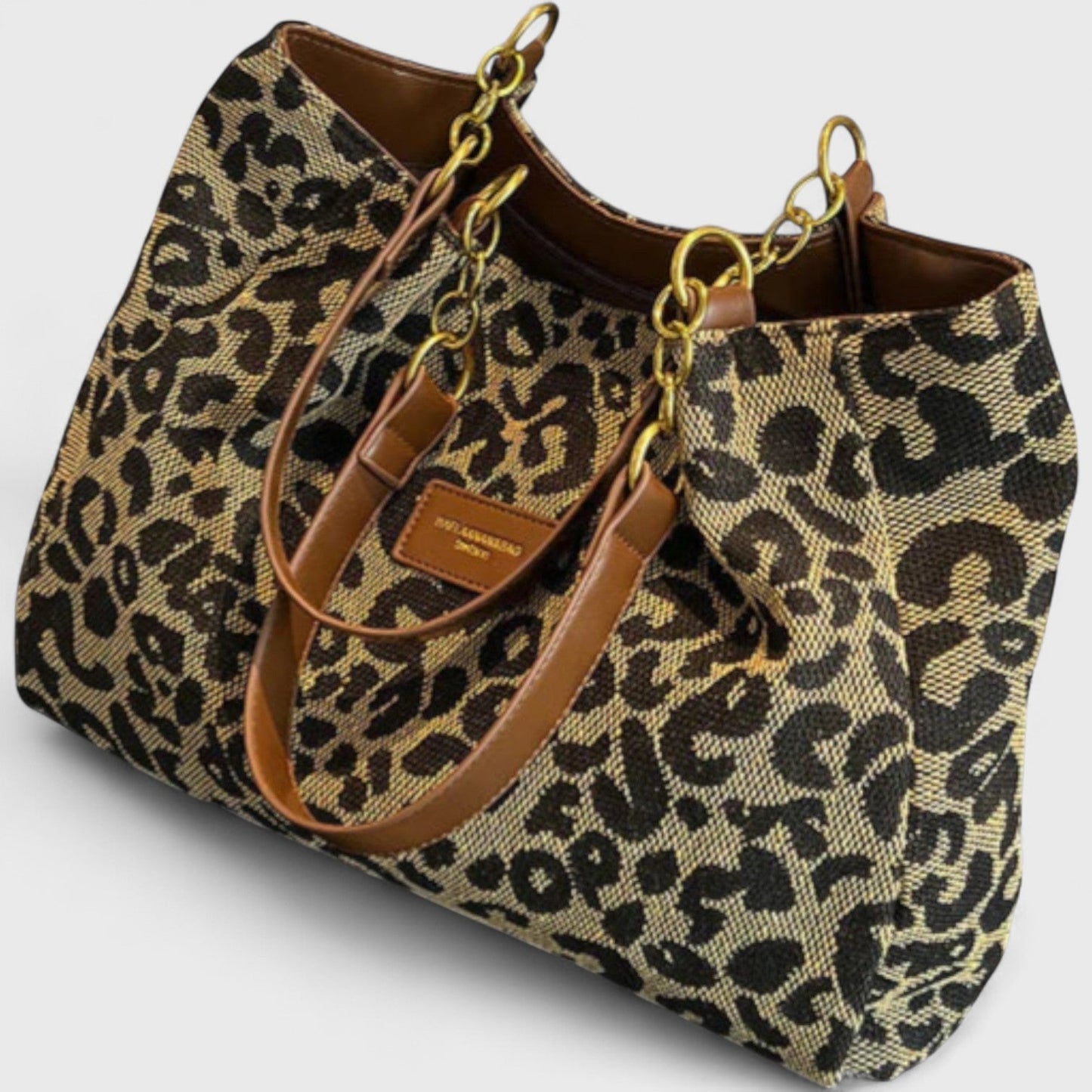 Alizée | Shopper van canvas met luipaardmotief