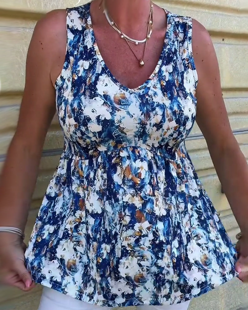 Tanktop Sexy Bedrukt Mouwloos