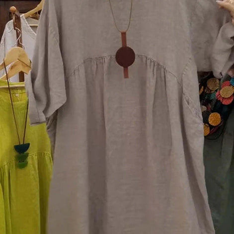 Zomerseizoen Unieke jurk met zakken voor vrouwen