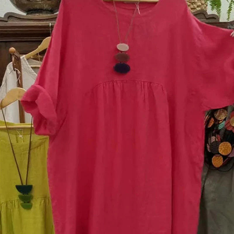 Zomerseizoen Unieke jurk met zakken voor vrouwen