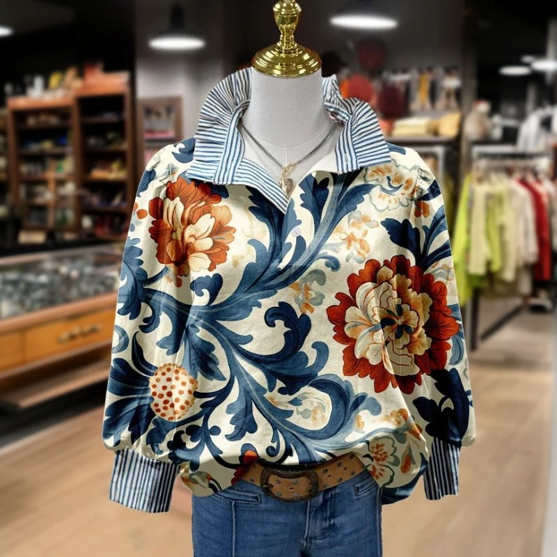 Blouse met Vintage Bloemenprint