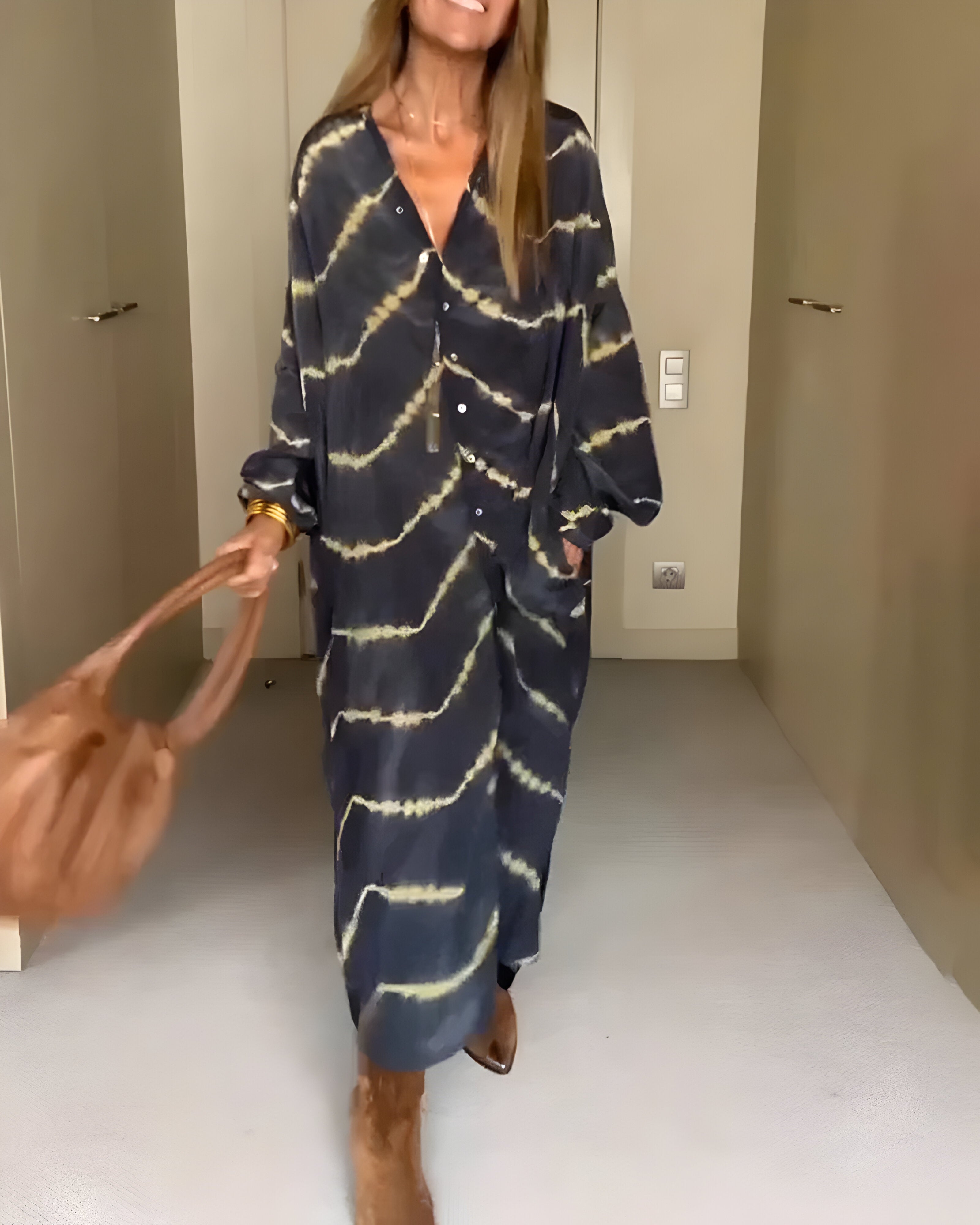 Julia™ | Maxi Boho Jurk met Strepen