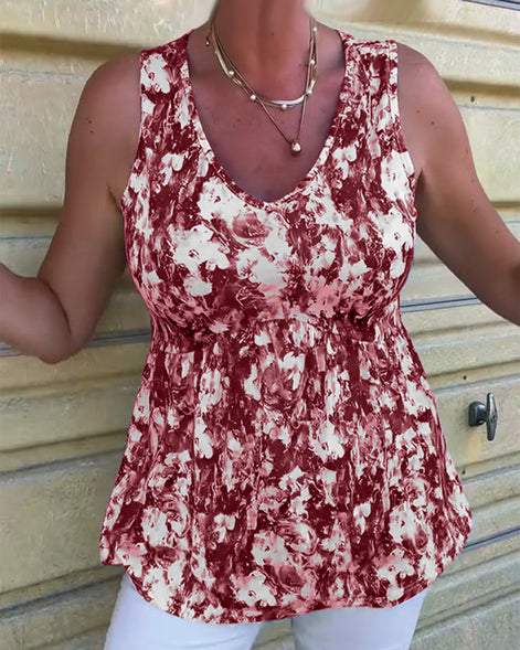 Tanktop Sexy Bedrukt Mouwloos