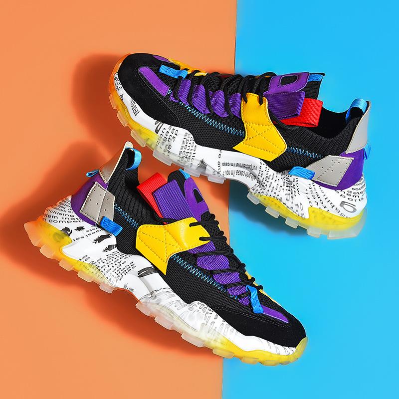 Graffiti Mesh Sneakers – Ademend & Casual Comfort