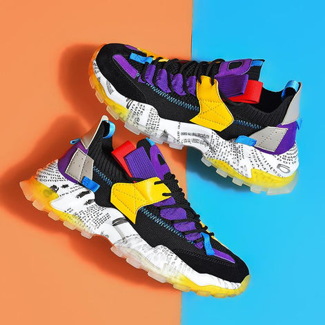 Graffiti Mesh Sneakers – Ademend & Casual Comfort