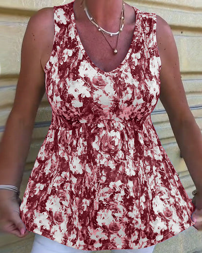 Tanktop Sexy Bedrukt Mouwloos