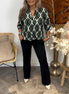 Janny | Casual blouse met lange mouwen en elegant patroon