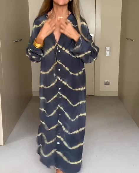 Julia™ | Maxi Boho Jurk met Strepen