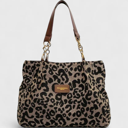 Alizée | Shopper van canvas met luipaardmotief