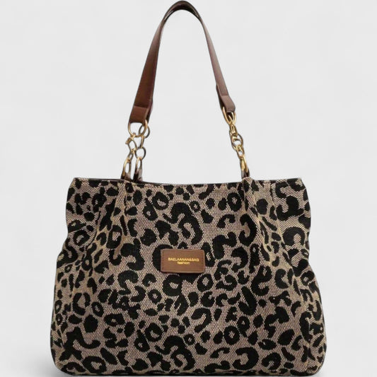 Alizée | Shopper van canvas met luipaardmotief