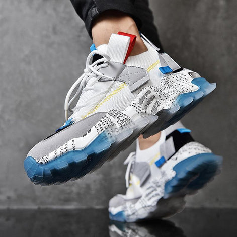 Graffiti Mesh Sneakers – Ademend & Casual Comfort