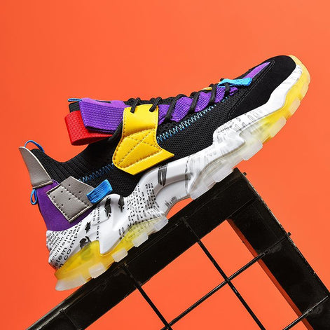 Graffiti Mesh Sneakers – Ademend & Casual Comfort
