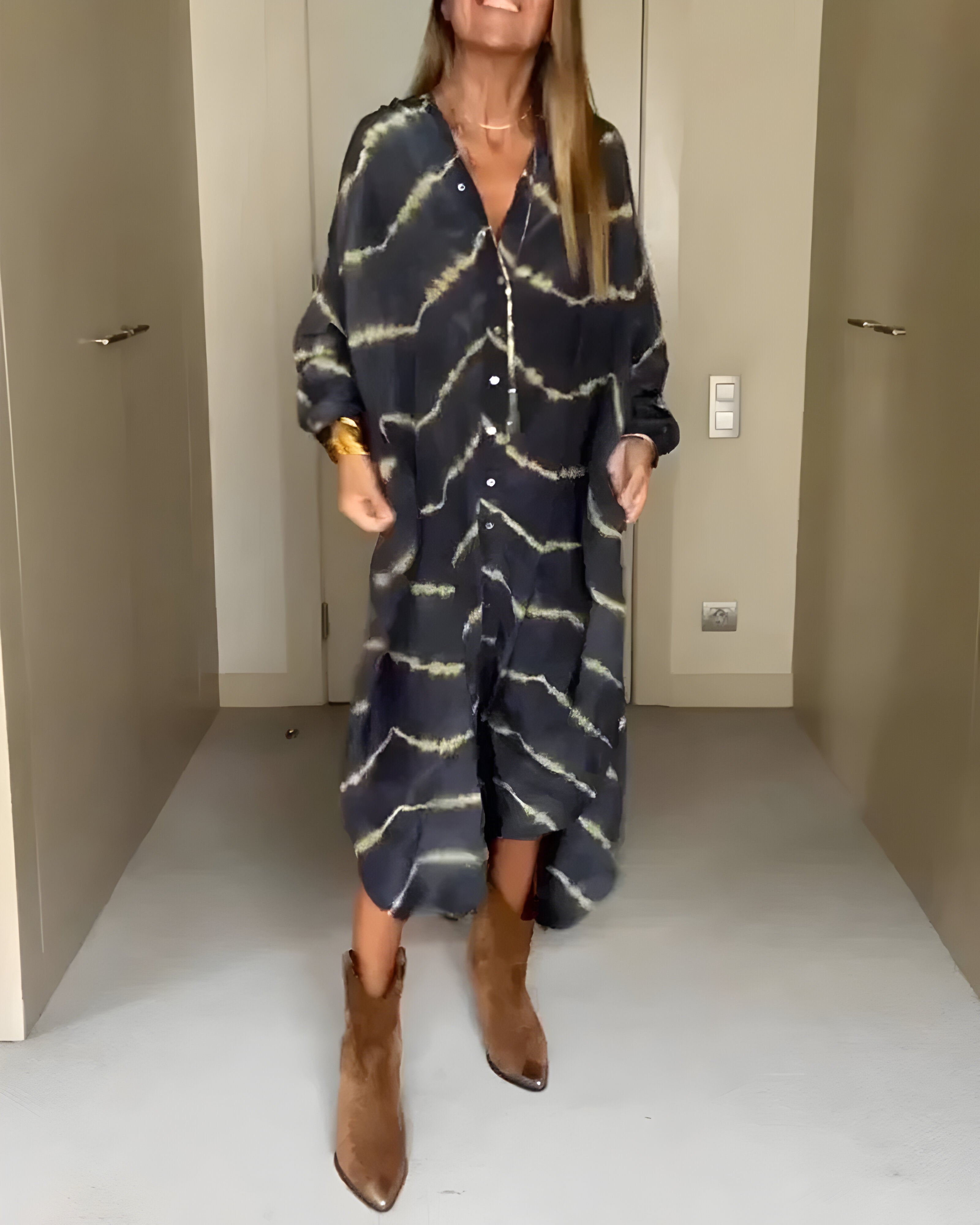 Julia™ | Maxi Boho Jurk met Strepen