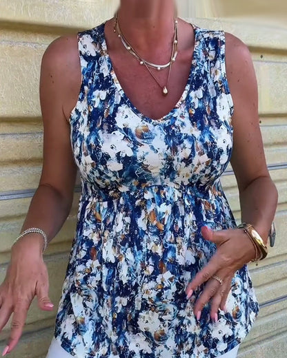 Tanktop Sexy Bedrukt Mouwloos