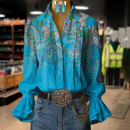 Chemisier met Vintage Etnische Print