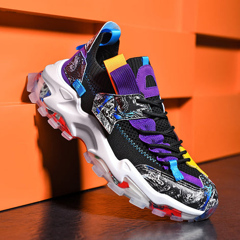 Graffiti Mesh Sneakers – Ademend & Casual Comfort