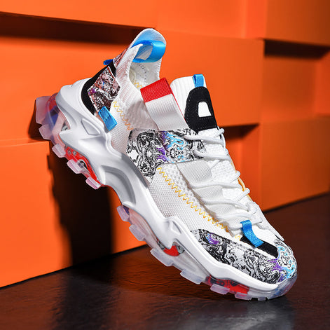 Graffiti Mesh Sneakers – Ademend & Casual Comfort