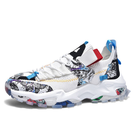 Graffiti Mesh Sneakers – Ademend & Casual Comfort