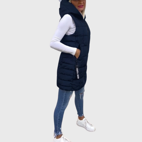 Gewatteerde mouwloze jas