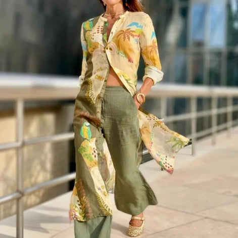 Miréliane – Elegante bijpassende linnenset