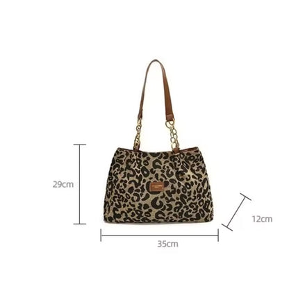 Alizée | Shopper van canvas met luipaardmotief