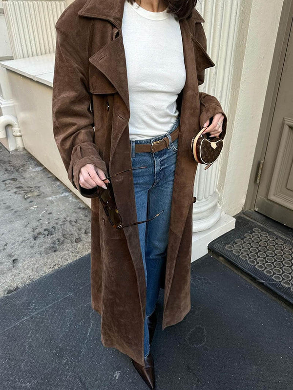 Lunovar™ | Trenchcoat van suède