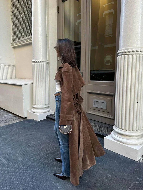 Lunovar™ | Trenchcoat van suède