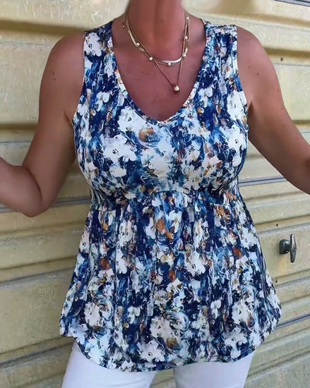 Tanktop Sexy Bedrukt Mouwloos