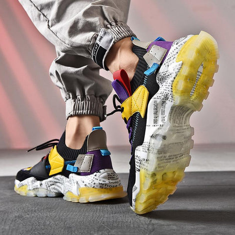 Graffiti Mesh Sneakers – Ademend & Casual Comfort