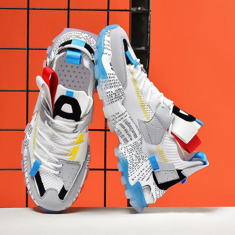 Graffiti Mesh Sneakers – Ademend & Casual Comfort