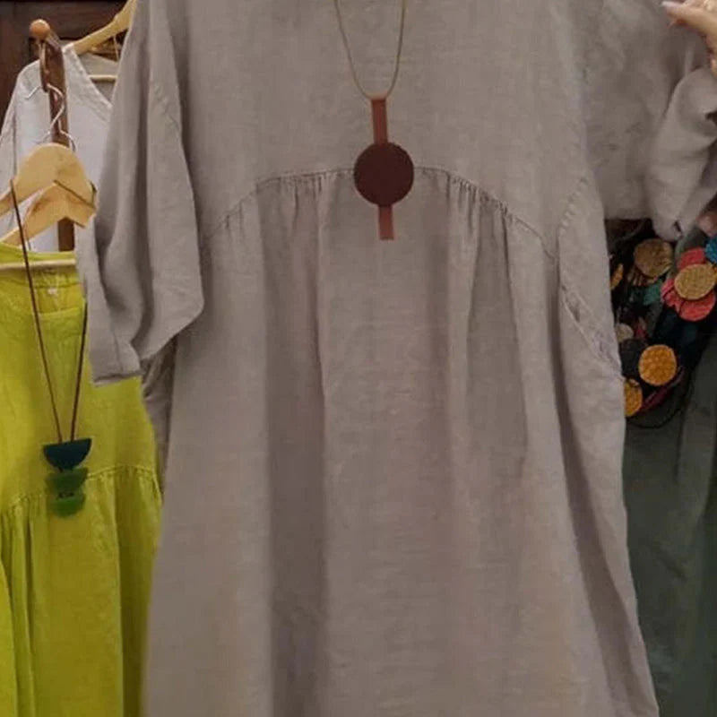 Zomerseizoen Unieke jurk met zakken voor vrouwen