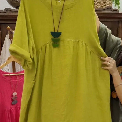 Zomerseizoen Unieke jurk met zakken voor vrouwen