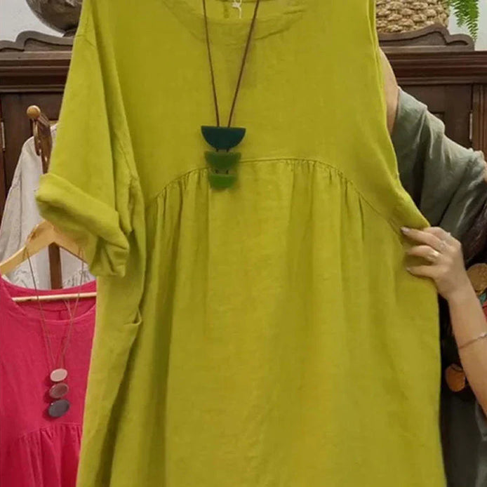 Zomerseizoen Unieke jurk met zakken voor vrouwen